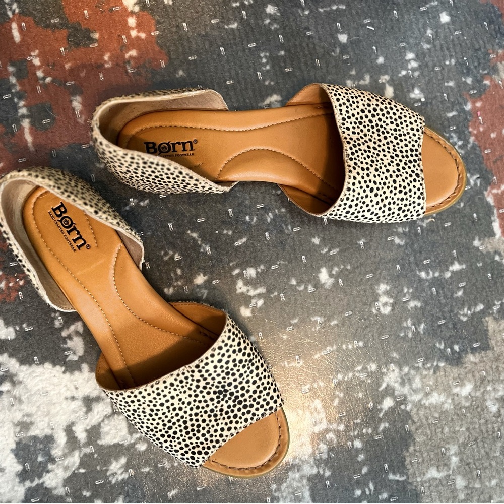 BORN Women’s Animal Print Open Toe Sandals